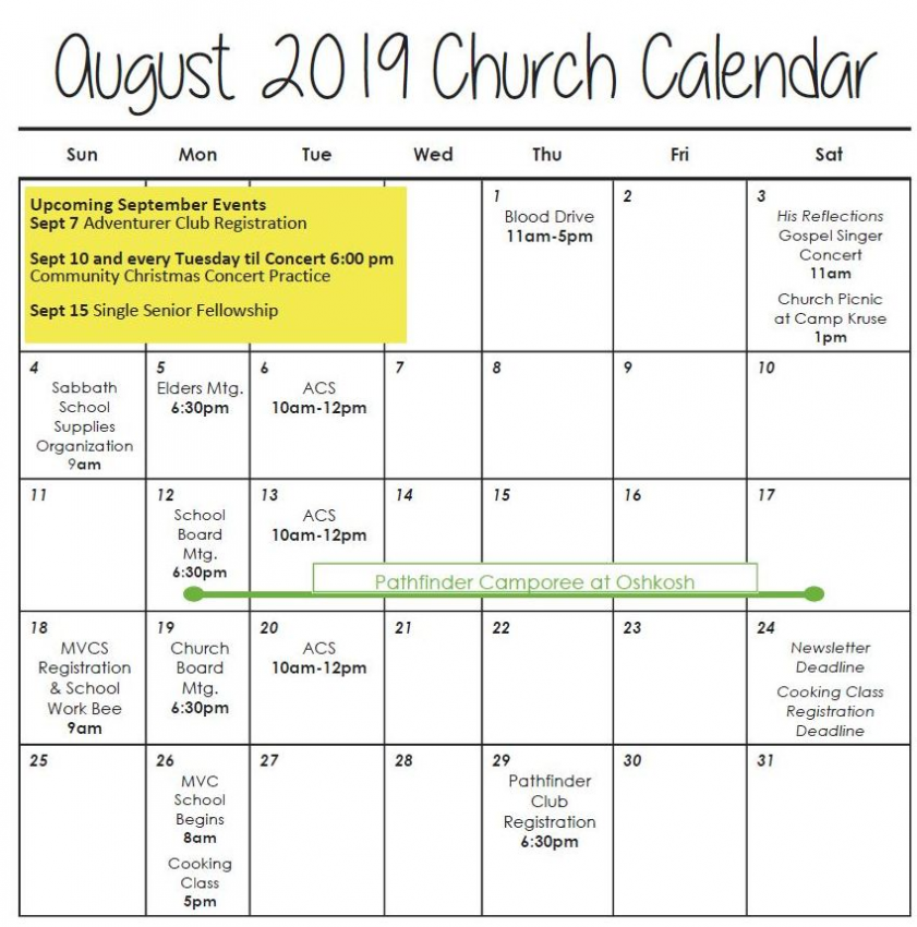 Calendar : Sequim Adventist® Church Sequim WA Calendar : Sequim Adventist® Church Sequim WA
